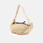 Sac à bandoulière en résille pour femmes en cuir de vachette de grain supérieur