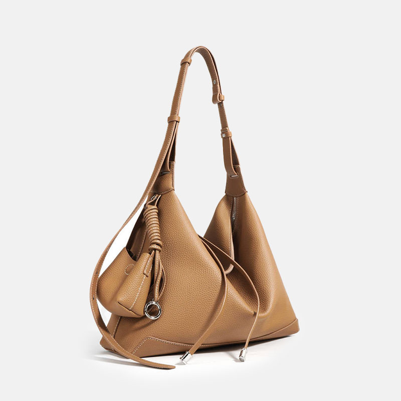 Women's Top-Grain Leather Crossbody Shoulder Hobo Bag