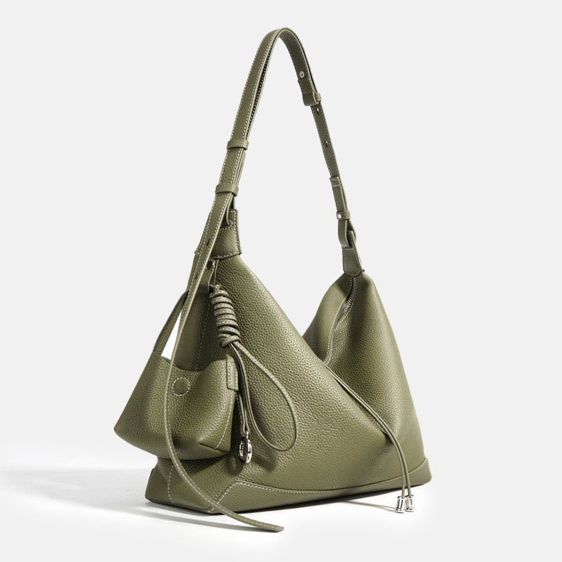 Women's Top-Grain Leather Crossbody Shoulder Hobo Bag