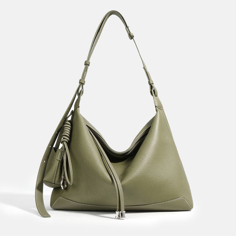 Women's Top-Grain Leather Crossbody Shoulder Hobo Bag