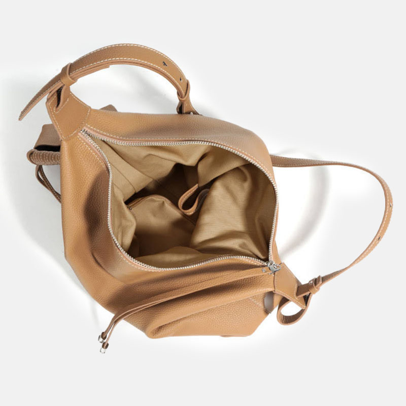 Women's Top-Grain Leather Crossbody Shoulder Hobo Bag