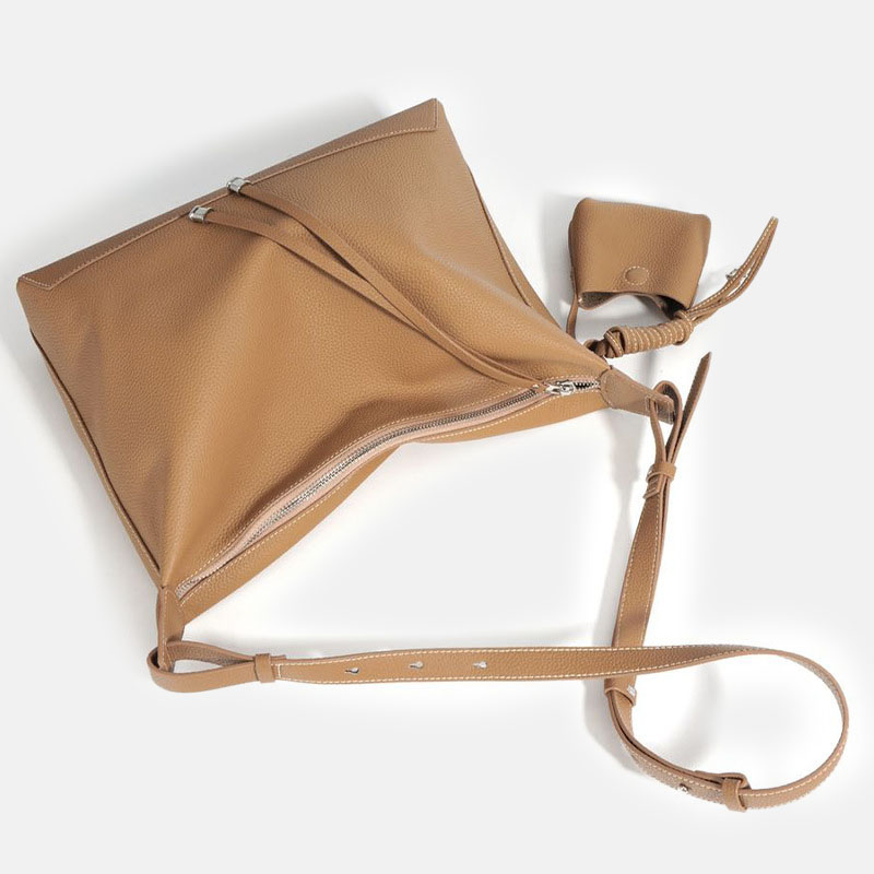 Women's Top-Grain Leather Crossbody Shoulder Hobo Bag