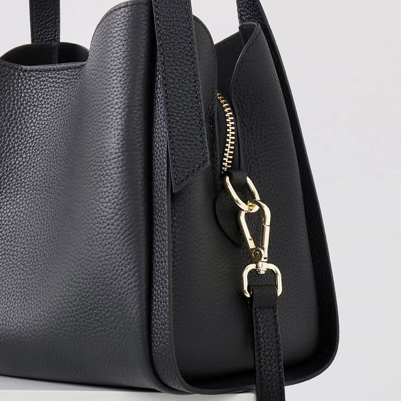 Women's Vintage Top-Grain Leather Bucket Handbag