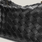 Women's Vintage Top-Grain Leather Woven Shoulder Handbag