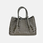 Women's Woven Genuine Leather Shoulder Tote Bag