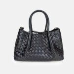 Women's Woven Genuine Leather Shoulder Tote Bag