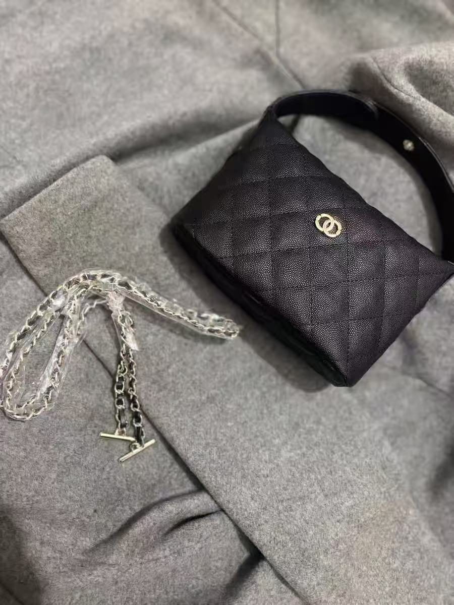 Sac Vintage matelassé en cuir véritable avec poignée en chaîne pour femmes photo review