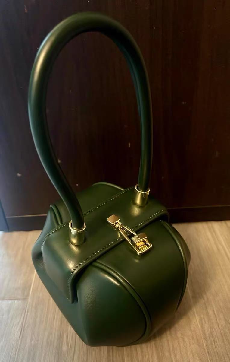 Women's Knotted Cherry Top Handle Clutch in Genuine Leather photo review