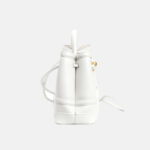 Minimalistische Damen Crossbody Umhängetasche aus geteiltem Leder mit goldener Bow-Knot Hardware