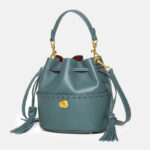 Minimalistische Bucket Bag aus feinstem Leder für Damen