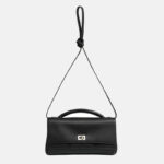 Sac à main minime pour femmes en cuir de grain supérieur avec fermoir à verrou