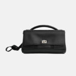 Sac à main minime pour femmes en cuir de grain supérieur avec fermoir à verrou