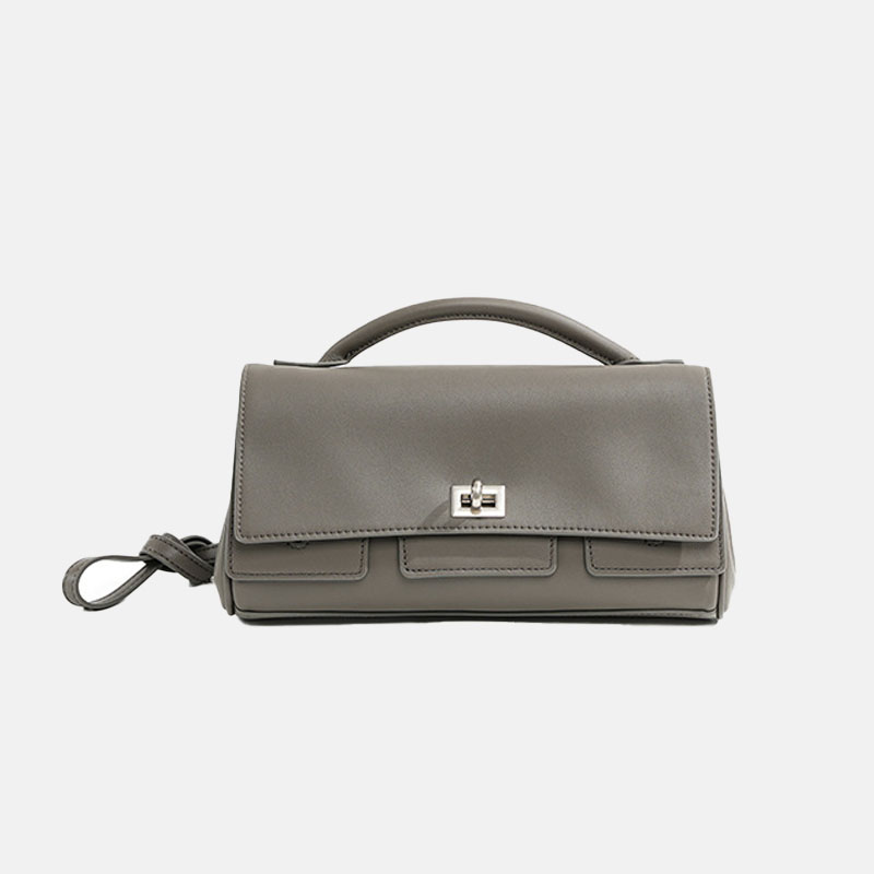 Sac à main minime pour femmes en cuir de grain supérieur avec fermoir à verrou