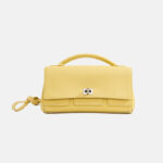 Sac à main minime pour femmes en cuir de grain supérieur avec fermoir à verrou