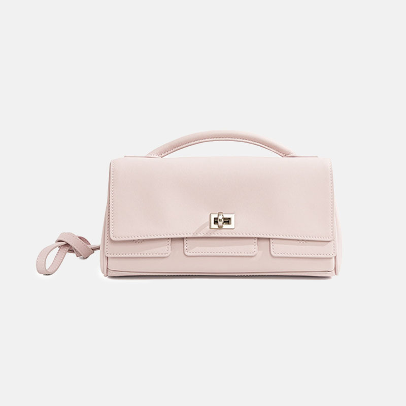 Sac à main minime pour femmes en cuir de grain supérieur avec fermoir à verrou