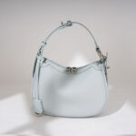 Women's Minimalist Top-Grain Leather Shoulder Crossbody Bag In Silver Hardware