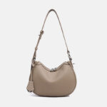 Women's Minimalist Top-Grain Leather Shoulder Crossbody Bag In Silver Hardware