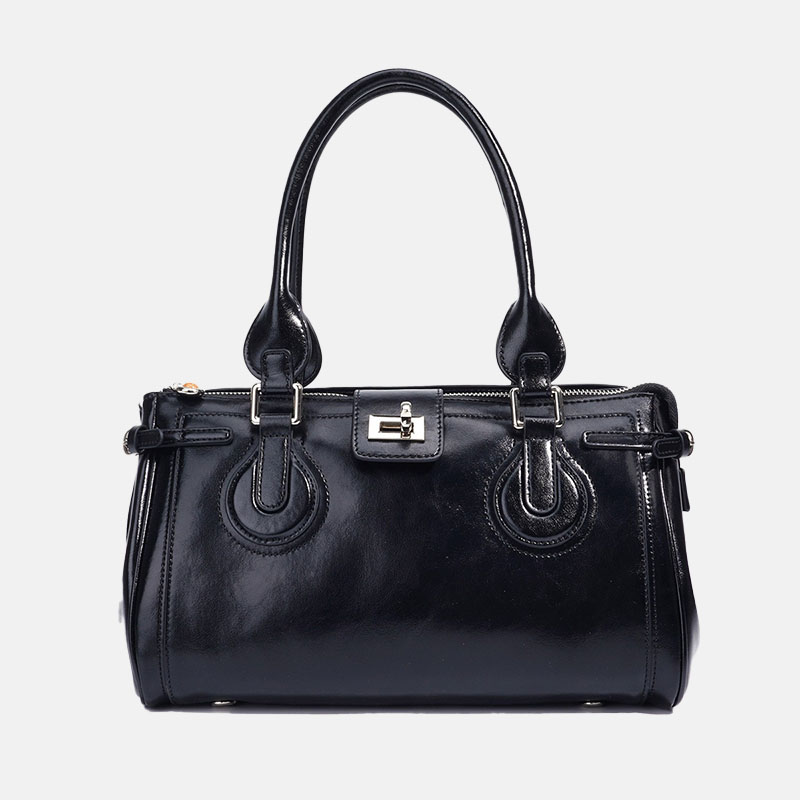 Sac à main en cuir fendu en forme d'oreiller pour femmes, avec des ferrures argentées
