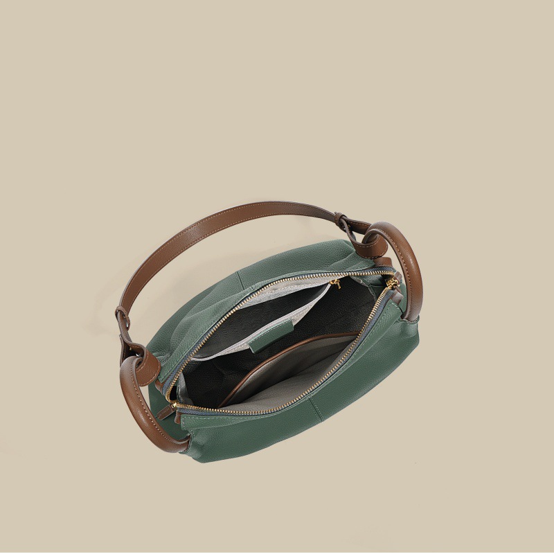 Sac hobo en cuir de grain supérieur en forme d'oreiller pour femmes
