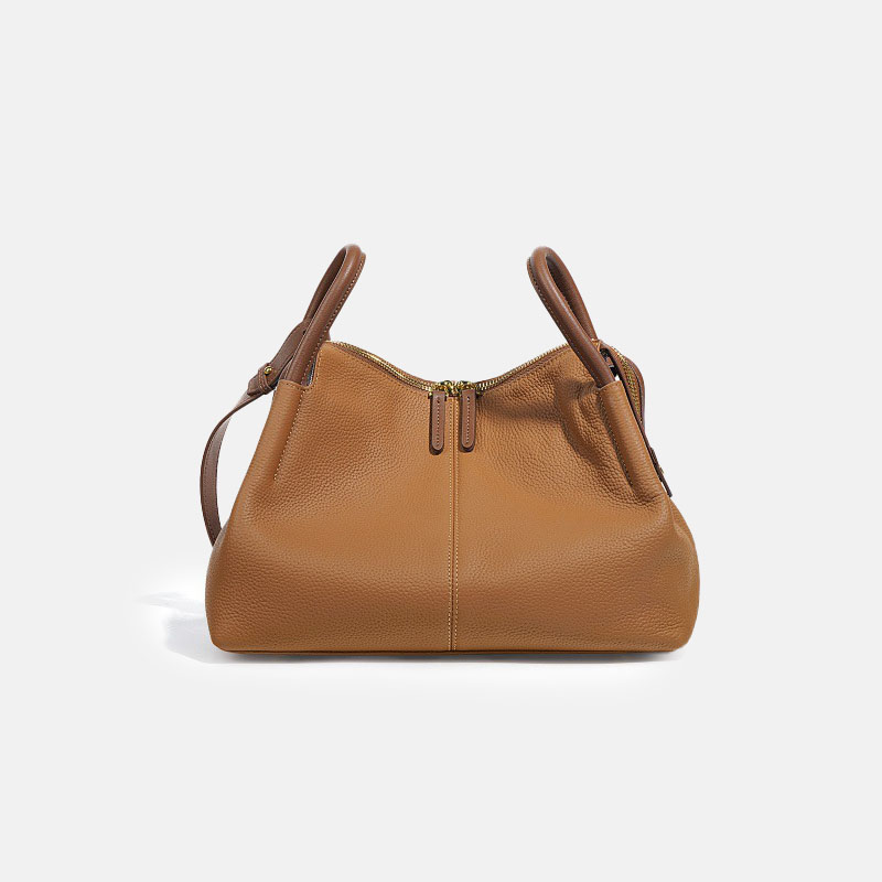 Sac hobo en cuir de grain supérieur en forme d'oreiller pour femmes