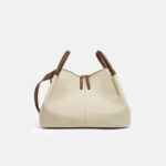 Sac hobo en cuir de grain supérieur en forme d'oreiller pour femmes