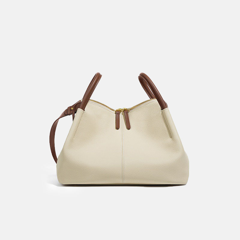 Sac hobo en cuir de grain supérieur en forme d'oreiller pour femmes
