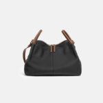 Sac hobo en cuir de grain supérieur en forme d'oreiller pour femmes