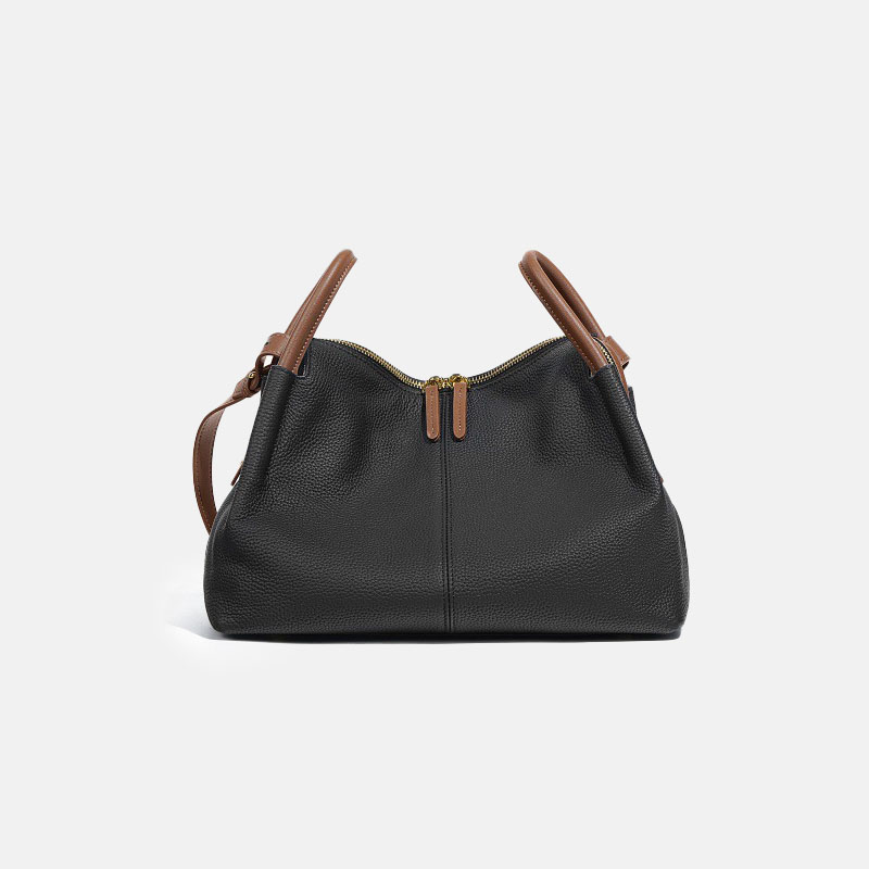 Sac hobo en cuir de grain supérieur en forme d'oreiller pour femmes
