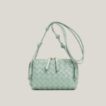 Women's Vintage Woven Split Leather Crossbody Bag