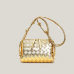 Women's Vintage Woven Split Leather Crossbody Bag