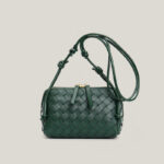 Women's Vintage Woven Split Leather Crossbody Bag