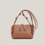 Women's Vintage Woven Split Leather Crossbody Bag