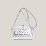 Women's Vintage Woven Split Leather Crossbody Bag