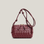 Women's Vintage Woven Split Leather Crossbody Bag