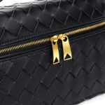 Sac à main en cuir fendu tressé pour femmes