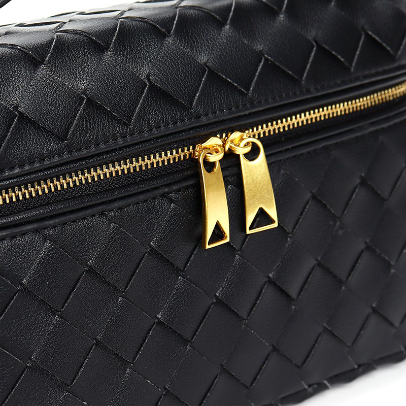 Sac à main en cuir fendu tressé pour femmes