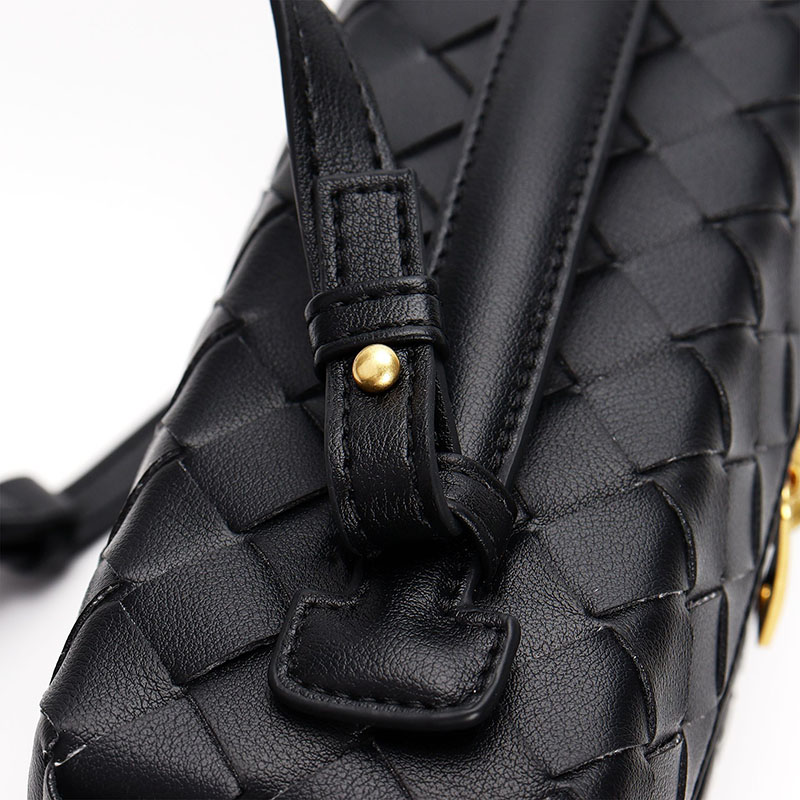 Sac à main en cuir fendu tressé pour femmes