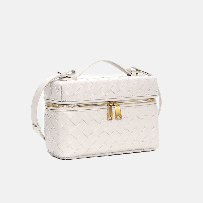 Sac à main en cuir fendu tressé pour femmes