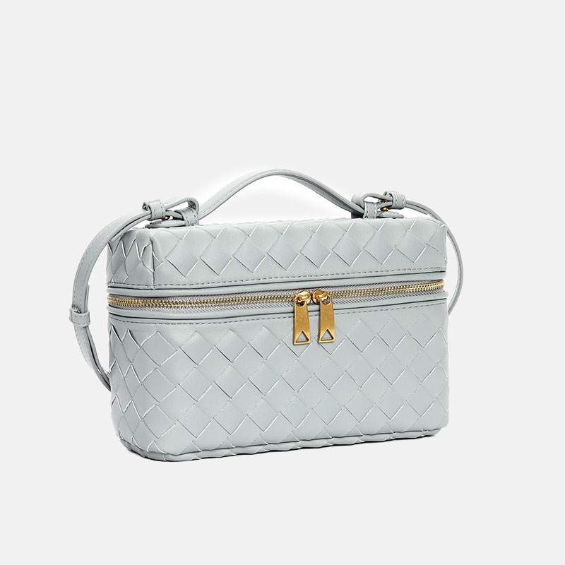 Sac à main en cuir fendu tressé pour femmes