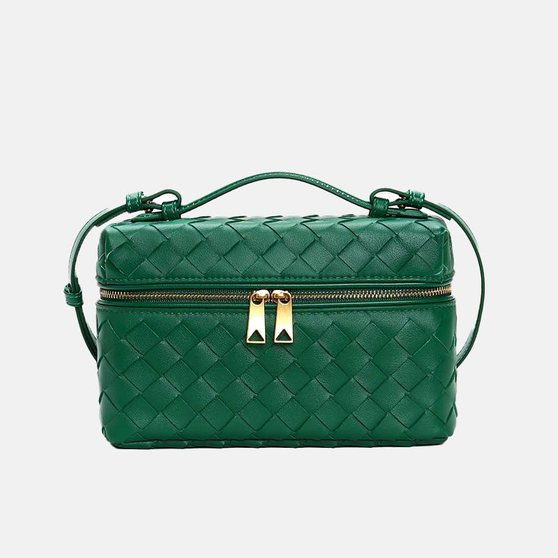 Sac à main en cuir fendu tressé pour femmes