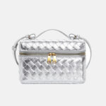 Sac à main en cuir fendu tressé pour femmes