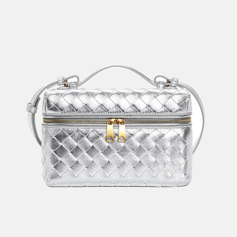 Sac à main en cuir fendu tressé pour femmes