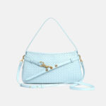 Sac baguette en cuir tissé de grain supérieur pour femmes