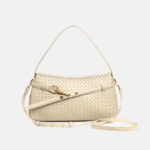 Sac baguette en cuir tissé de grain supérieur pour femmes