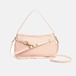 Sac baguette en cuir tissé de grain supérieur pour femmes