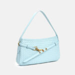 Sac baguette en cuir tissé de grain supérieur pour femmes