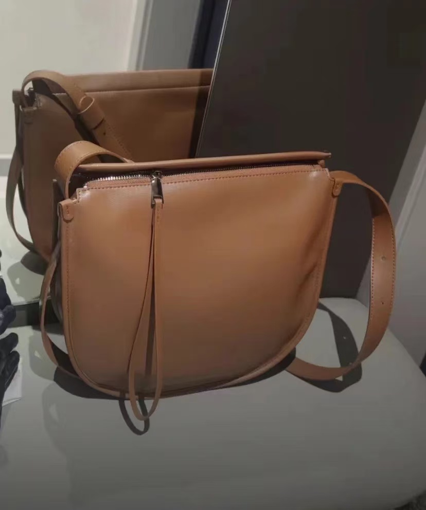 Damen Echtes Leder Minimalistische Schulter Crossbody Hobo Tasche photo review