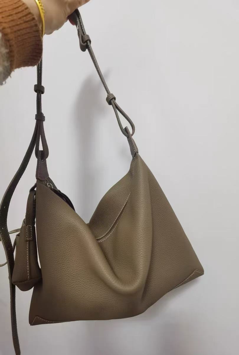 Women's Top-Grain Leather Crossbody Shoulder Hobo Bag photo review