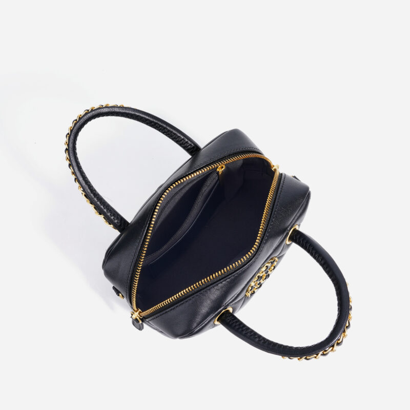 Sac à main en cuir d'agneau matelassé avec chaîne pour femmes