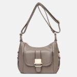 Women's Buckle Shoulder Messenger Bags in Vegan Leather